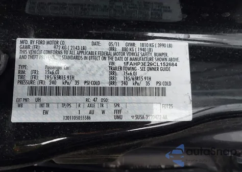 2012 Ford Focus S from USA, damaged, VIN 1FAHP3E29CL152684